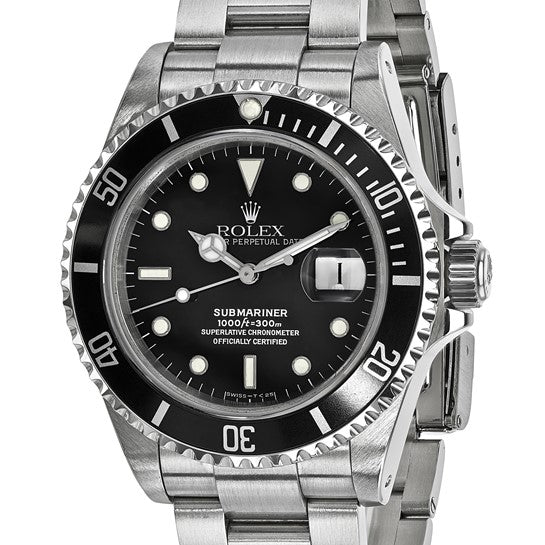 Pre-owned Rolex-Independently Certified Steel Oyster 40mm Submariner Black Dial Watch Virtus Collective