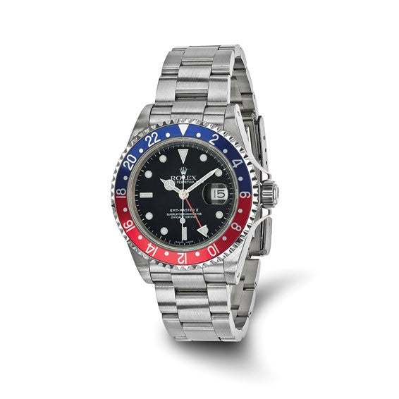 Pre-owned Rolex-Independently Certified SS GMT-PEPSI Virtus Collective