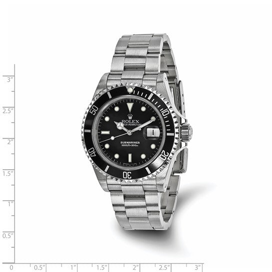 Pre-owned Rolex-Ind. Certified Steel 40mm Submariner No Date Black Watch Virtus Collective