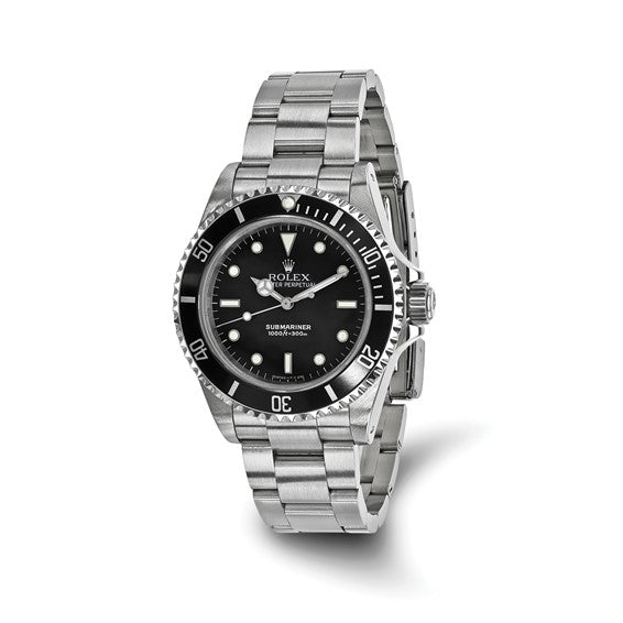 Pre-owned Rolex-Ind. Certified Steel 40mm Submariner No Date Black Watch Virtus Collective