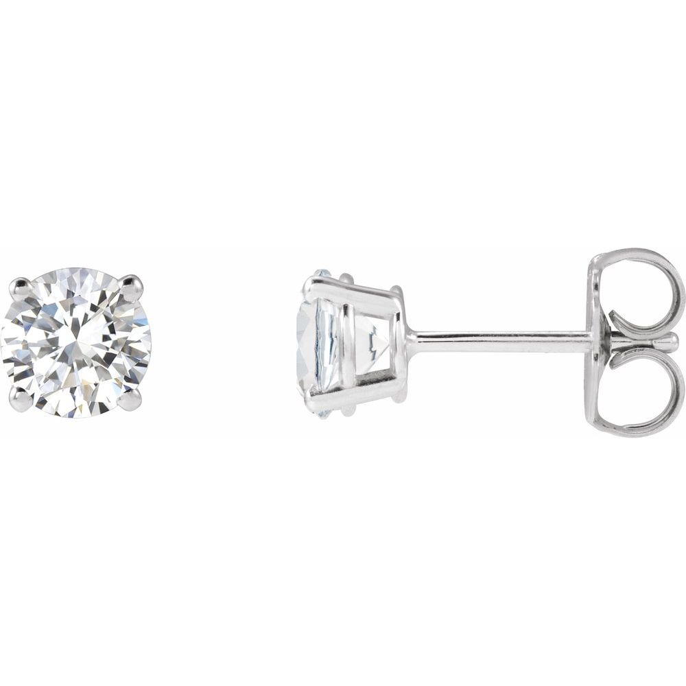 14K White 1 CTW Lab-Grown Diamond Stud Earrings GemFindStuller