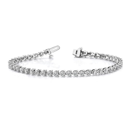 Lab Grown Diamond 14k White Gold Tennis Bracelet True Orgin-QG